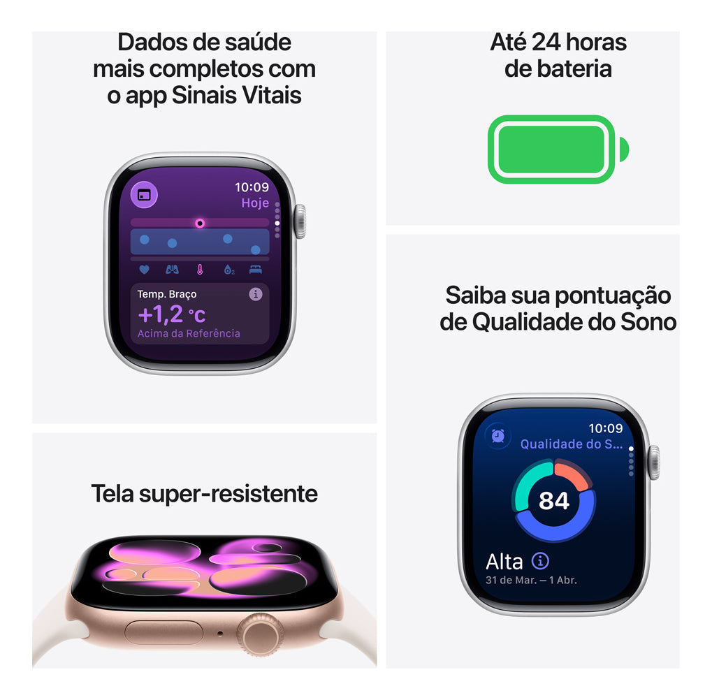 Apple Watch Series 11 GPS + Cellular - Caixa preta brilhante de alumínio – 46 mm - Imagem 3